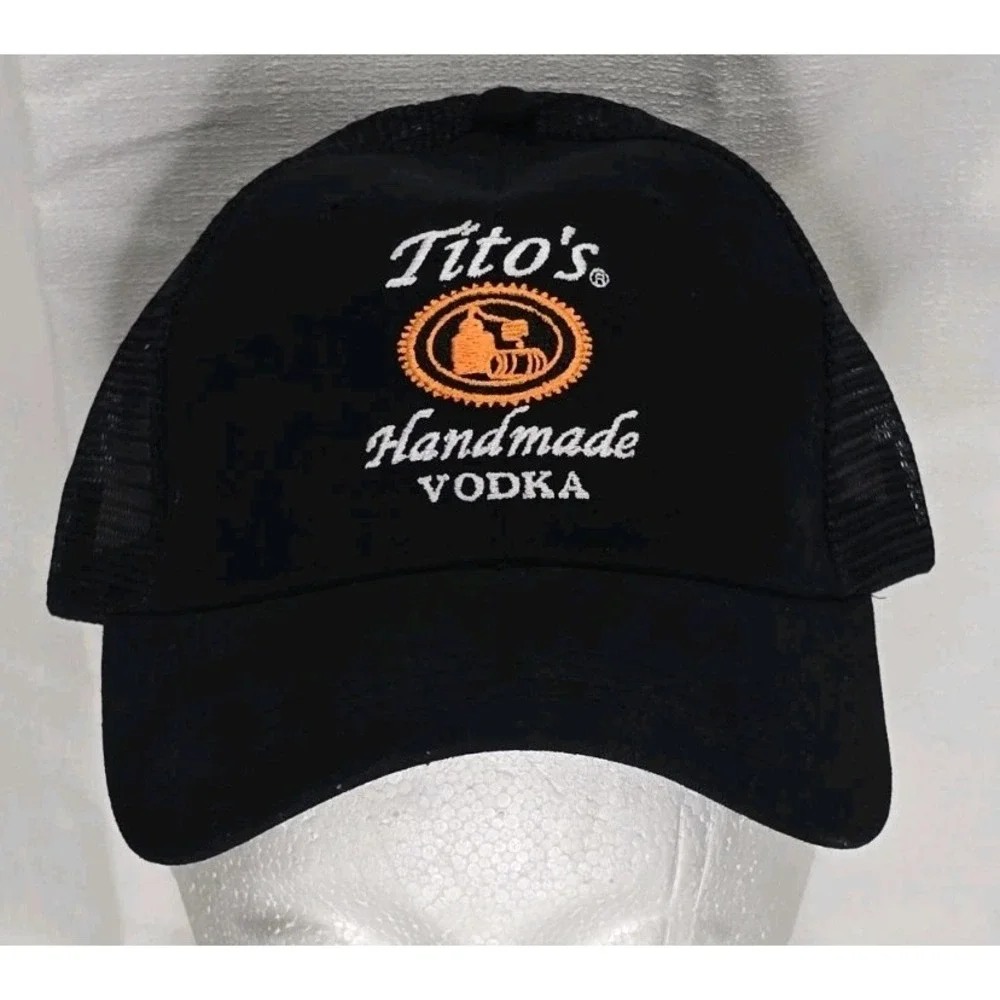 Titos Handmade Vodka Cap‎ Hat Adult Mens Adjustable Snapback Austin Texas Black